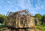Фото со стройплощадок - Каркасный дом 7.2х8 м.