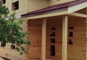 Фото со стройплощадок - Дом из бруса 7,5х8,5 м