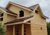 Фото со стройплощадок - Дом из бруса 7,5х8,5 м