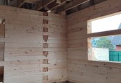 Фото со стройплощадок - Дом из бруса 7,5х8 м.
