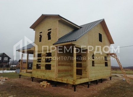 Фото со стройплощадок - Дом из бруса 8х9 м.