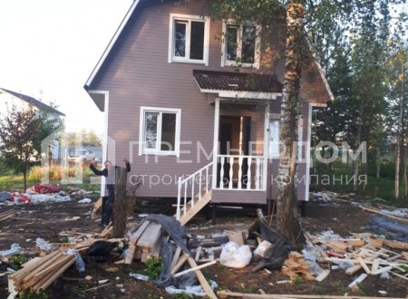 Фото со стройплощадок - Каркасный дом 6х6 м.