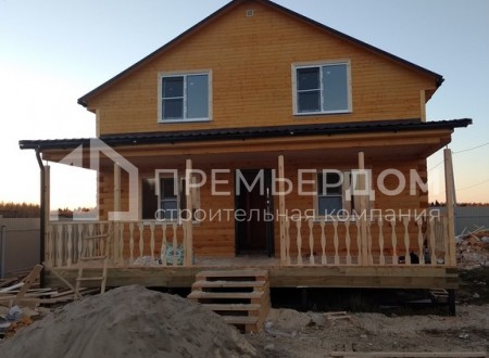 Фото со стройплощадок - Дом из бруса 8х10 м.