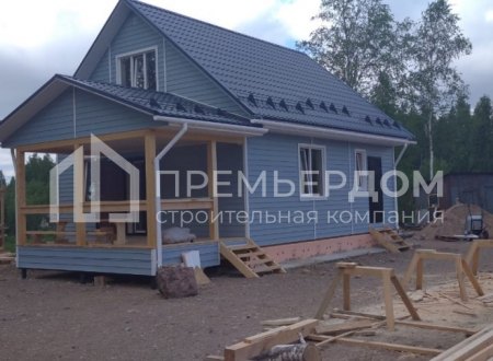 Фото со стройплощадок - Каркасный дом 7х8 м.