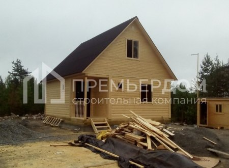 Фото со стройплощадок - Дом из бруса Д-40