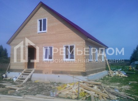 Фото со стройплощадок - Дом из бруса 7.5×8 м.