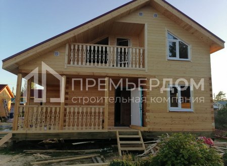 Фото со стройплощадок - Дом из бруса 9х9 м.