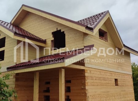 Фото со стройплощадок - Дом из бруса 7,5х8,5 м