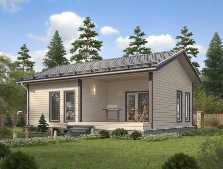 Скандинавия 2. Каркасный дом 8х10 м., 75 кв.м.