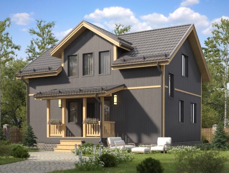 Лапландия. Каркасный дом 10х10.5 м., 158 кв.м.