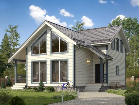 Панорама. Каркасный дом 9.5х10 м., 160 кв.м.