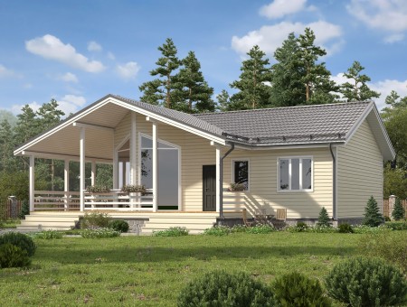 Бруклин. Каркасный дом 10.5х14 м., 138 кв.м.