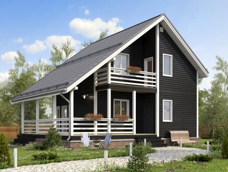 Камчатка 2. Каркасный дом 8х10.5 м., 148 кв.м.