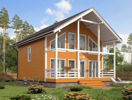 Привилегия 2. Дом из бруса 8х10 м., 147 кв.м.