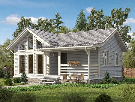 Магелан. Каркасный дом 8.5х9 м., 74 кв.м.