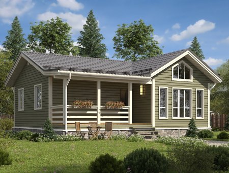 Апрель. Каркасный дом 9х10 м., 90 кв.м.