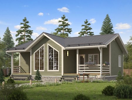 Карелия 2. Каркасный дом 9х12 м., 108 кв.м.