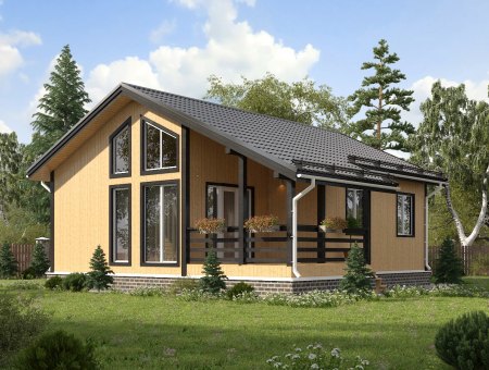 Атлантик. Каркасный дом 9.5х10 м., 90 кв.м.