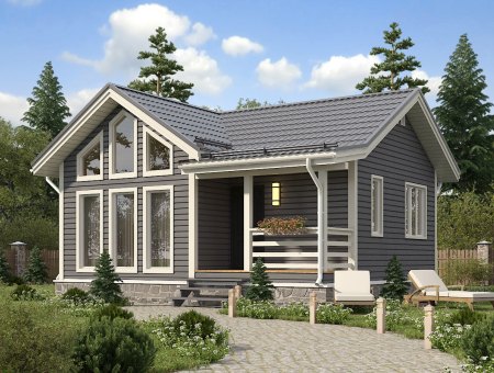 Магелан 2. Каркасный дом 7х8 м., 56 кв.м.