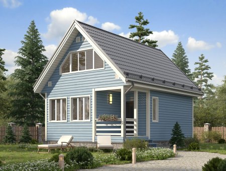 Винтер. Каркасный дом 6х8.5 м., 89 кв.м.