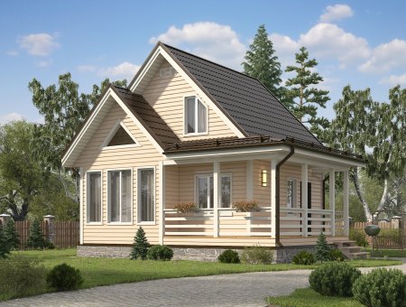 Дунай. Каркасный дом 7х8.5 м., 88 кв.м.