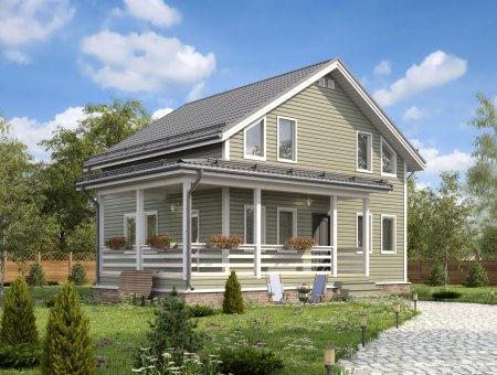 Верона. Каркасный дом 9.5х11.5 м., 164 кв.м.