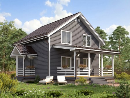 Хюгге. Каркасный дом 9.5х11 м., 149 кв.м.