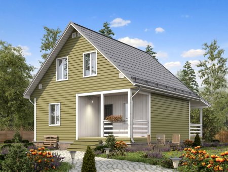 Деметра. Каркасный дом 8х10.5 м., 132 кв.м.