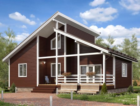 Везувий. Каркасный дом 9х12 м., 143 кв.м.