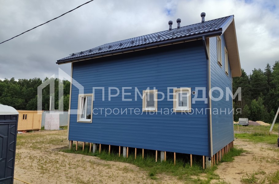 Фото со стройплощадок - Каркасный дом 7х8 м.