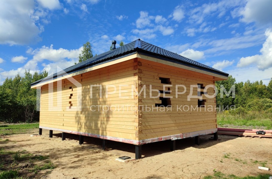 Фото со стройплощадок - Дом из бруса 6х10 м.