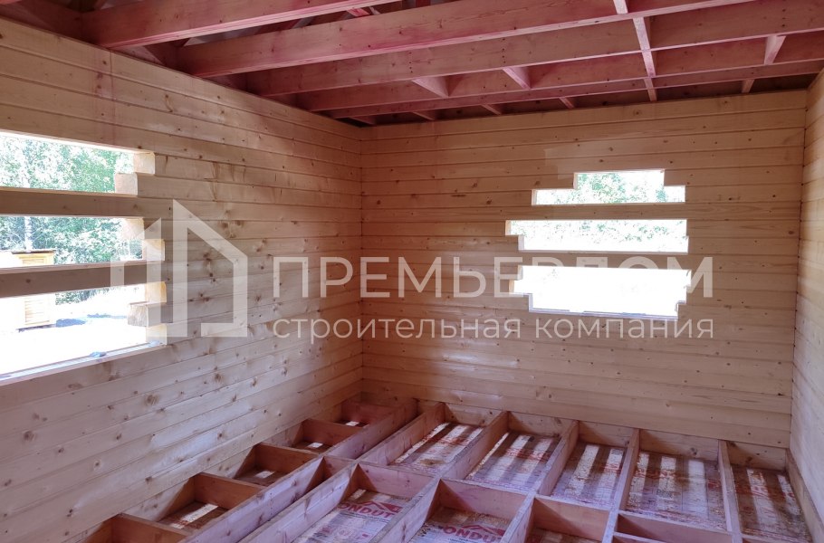 Фото со стройплощадок - Дом из бруса 6х10 м.