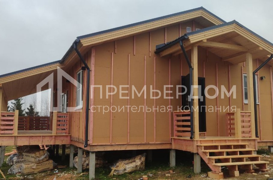 Фото со стройплощадок - Каркасный дом 13,5×11 м.