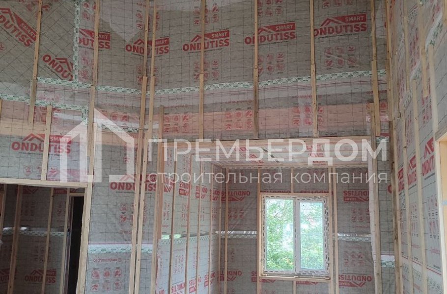 Фото со стройплощадок - Каркасный дом 9х10 м.