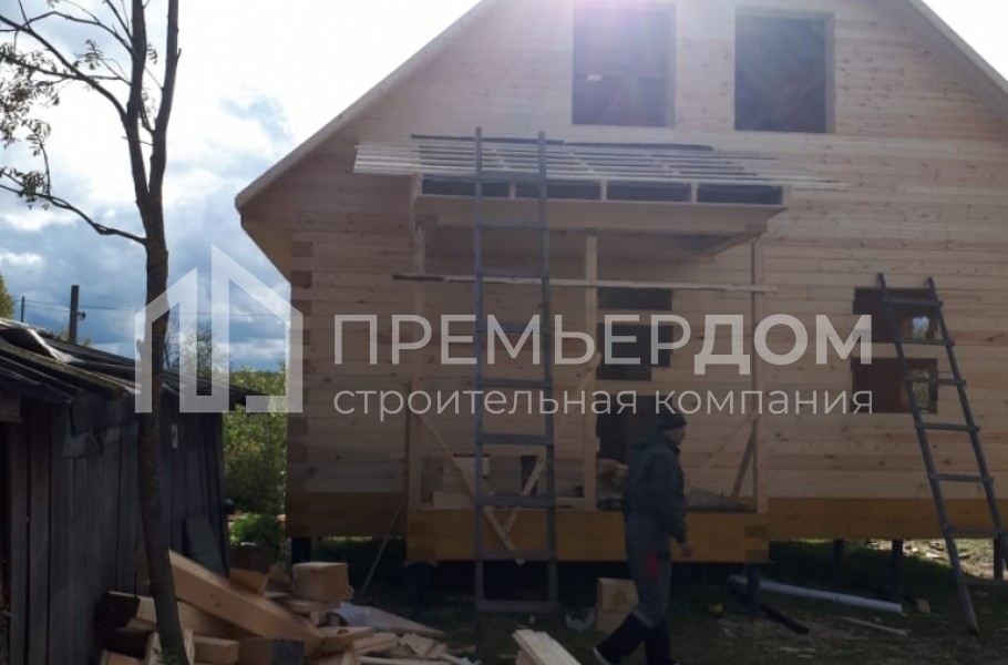 Фото со стройплощадок - Дом по проекту Д-47