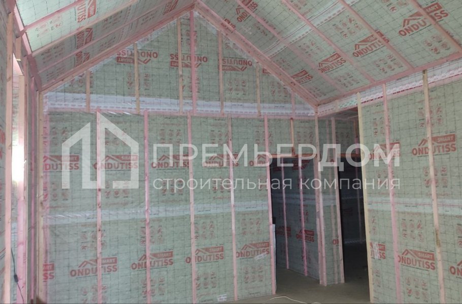 Фото со стройплощадок - Каркасный дом 9х12 м.