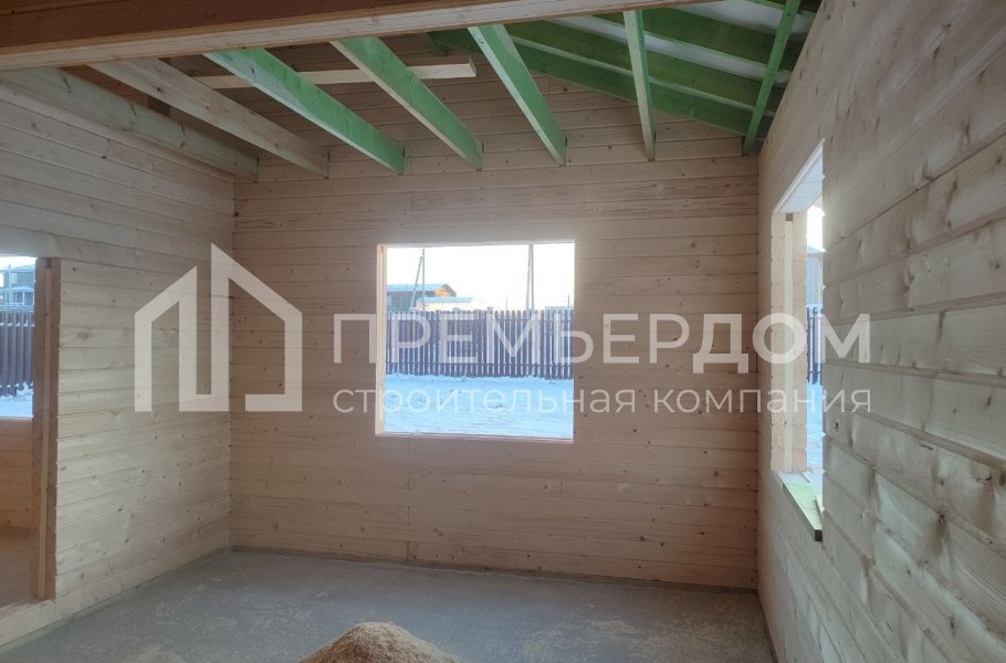 Фото со стройплощадок - Дом из бруса 11,9х8,5 м.