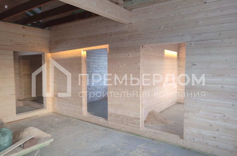 Фото со стройплощадок - Дом из бруса 11,9х8,5 м.