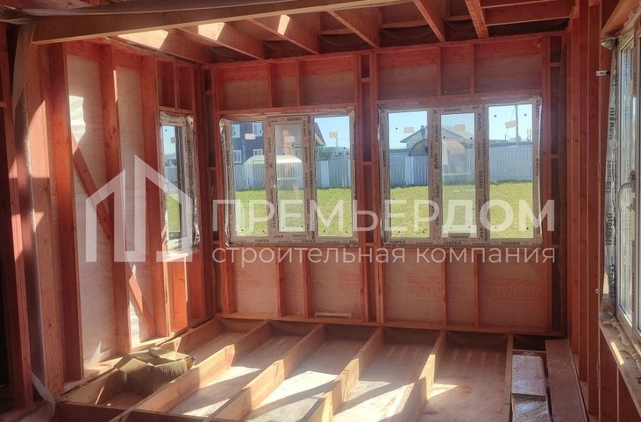 Фото со стройплощадок - Каркасный дом 6х8,5 м