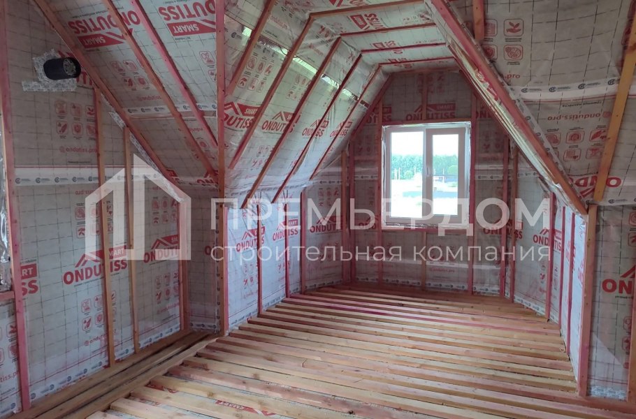 Фото со стройплощадок - Каркасный дом 7,5х10,5 м.