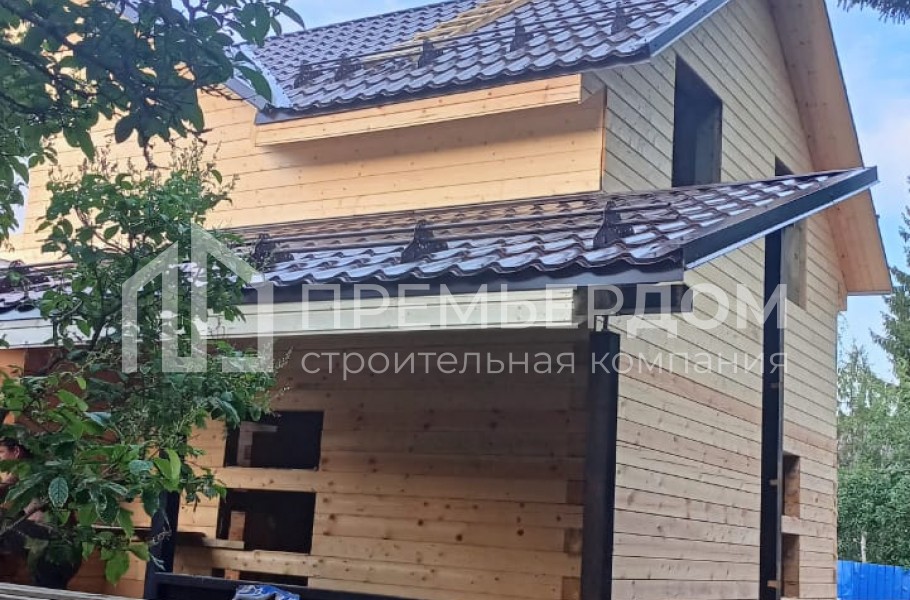 Фото со стройплощадок - Дом из бруса 8х9 м.