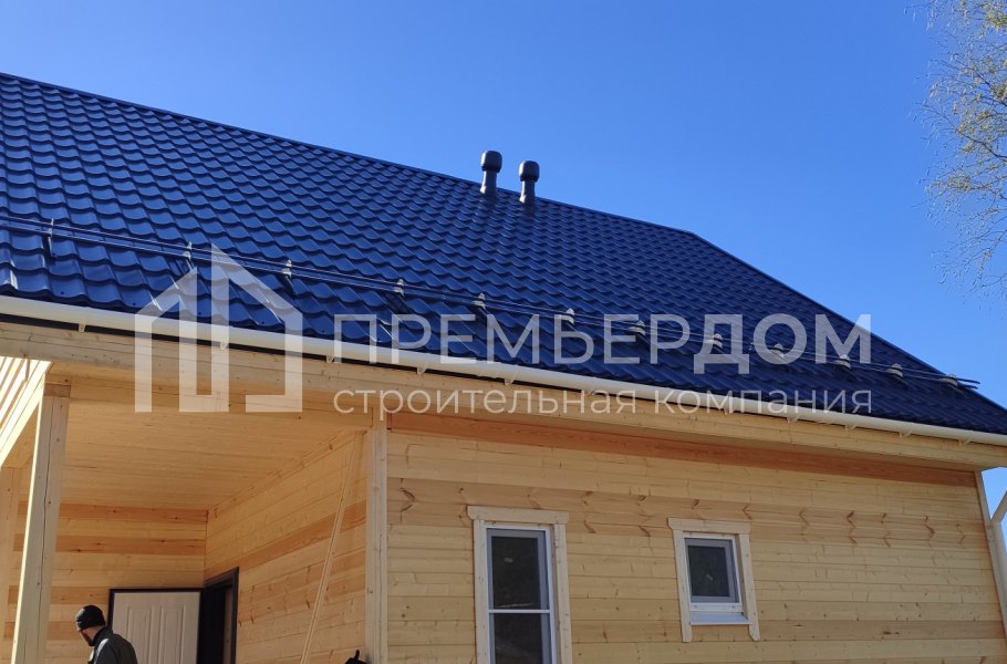 Фото со стройплощадок - Каркасный дом 8х8 м.