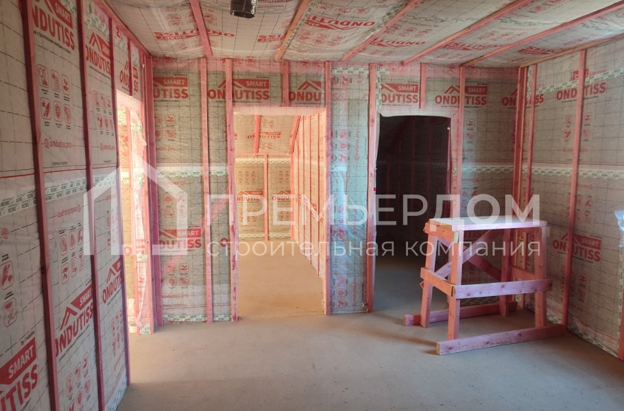 Фото со стройплощадок - Каркасный дом 9х12 м.