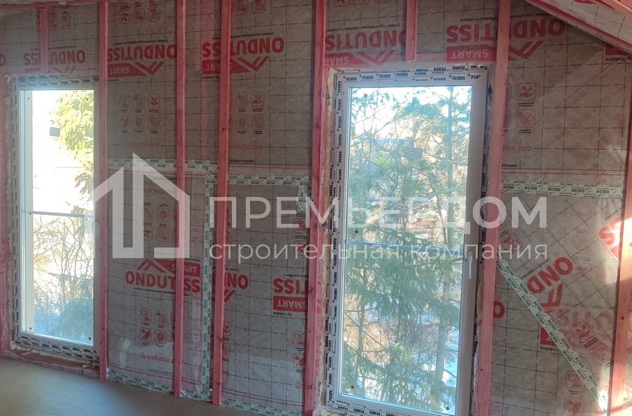 Фото со стройплощадок - Каркасный дом 9х12 м.