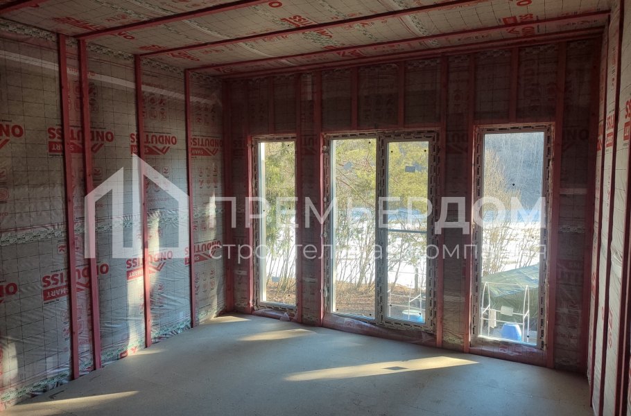 Фото со стройплощадок - Каркасный дом 9х12 м.