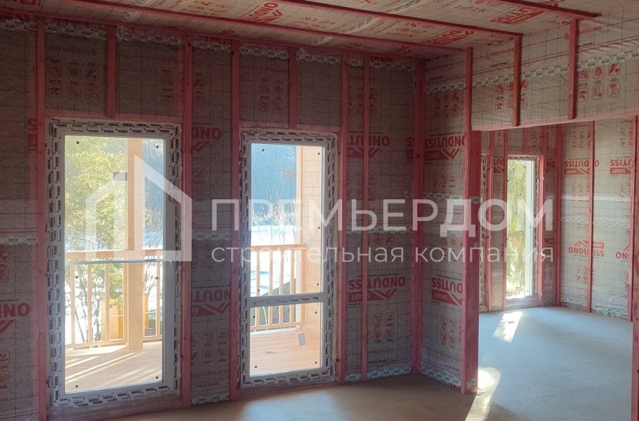 Фото со стройплощадок - Каркасный дом 9х12 м.