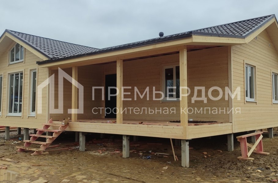 Фото со стройплощадок - Каркасный дом 10х12 м.