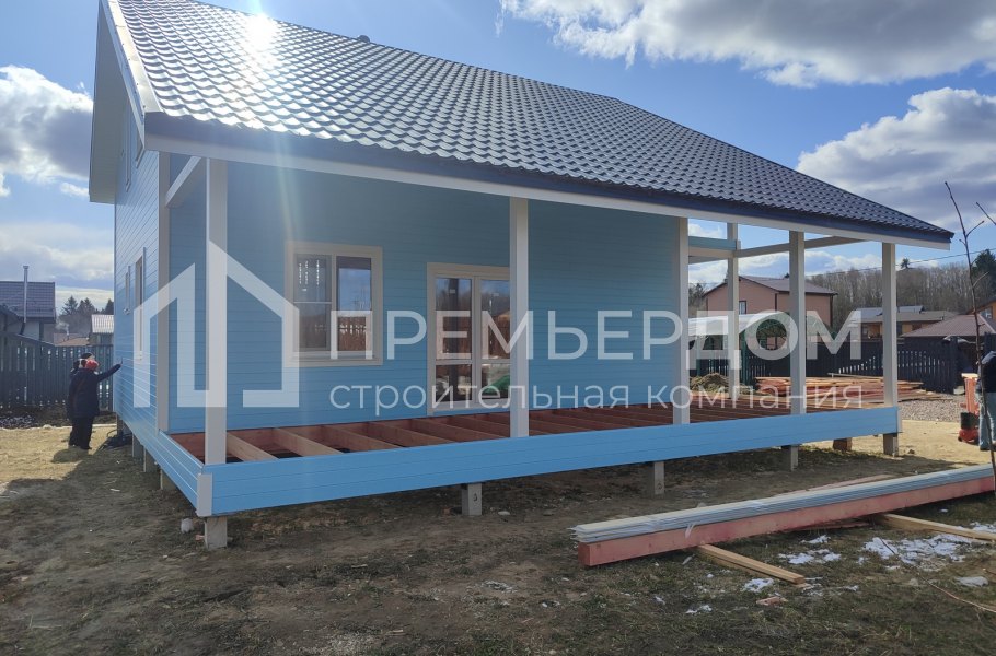 Фото со стройплощадок - Каркасный дом 11х10 м.