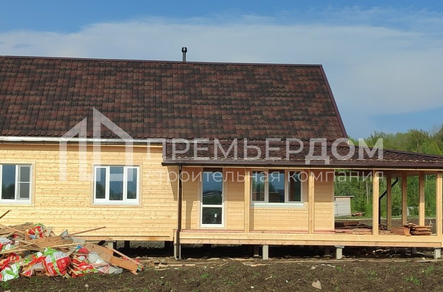 Фото со стройплощадок - Каркасный дом 7,6х11,7 м.