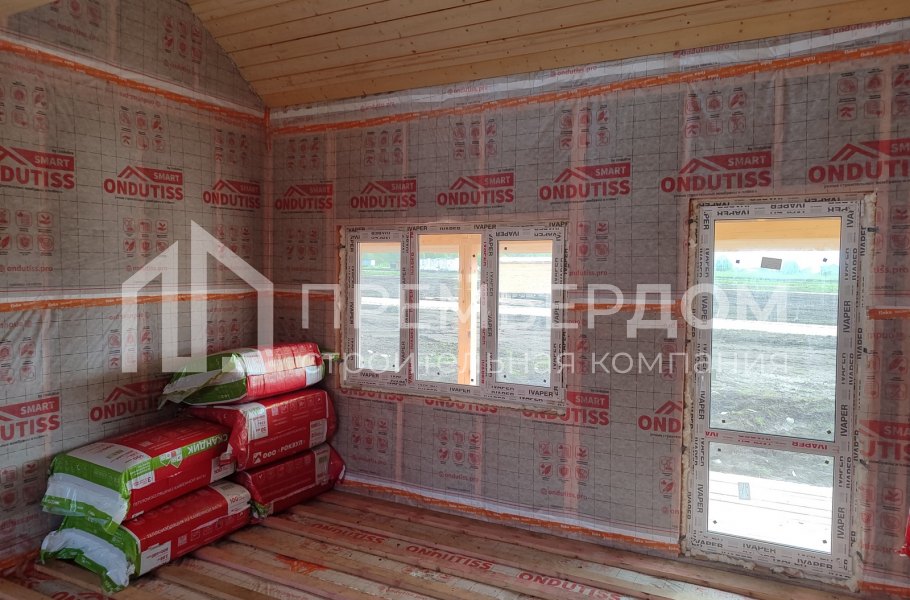 Фото со стройплощадок - Каркасный дом 7,6х11,7 м.